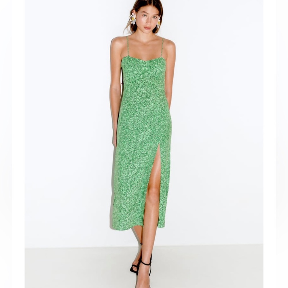 Zara Animal Print Midi Dress, size small